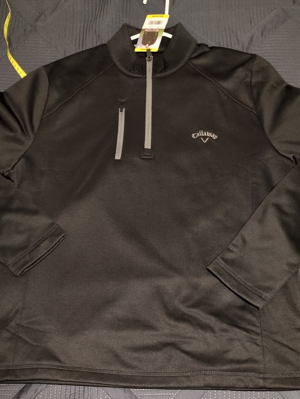 Callaway Black Lightweight Quarter-Zip Pullover Jacket M NWT